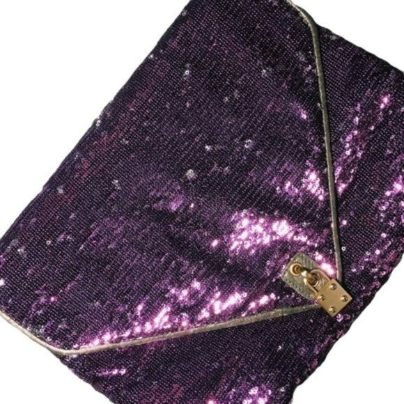ALEXIS HUDSON Sequin Clutch Envelope Style Magnetic Closure NEW w/Tag - Picture 7 of 16